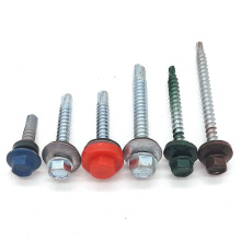 SS304 hex head self drilling screw with rubber pad china supply